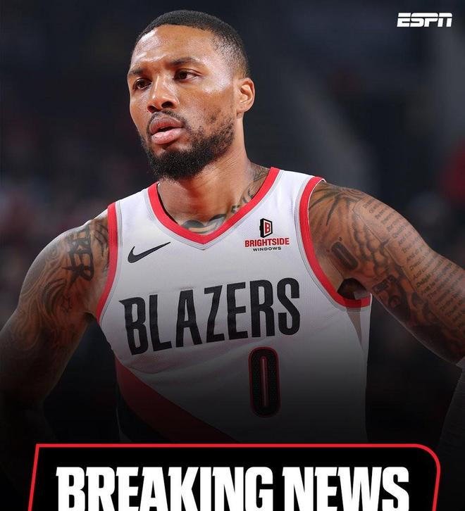 Shams:35岁利拉德3年4200万美元重返开拓者,第三年球队选项_Shams:35岁利拉德3年4200万美元重返开拓者 ,第三年球队选项_